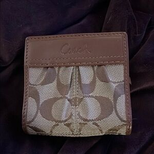 Coach Brown and Tan Wallet